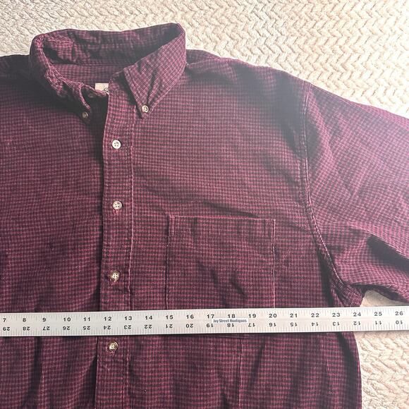 Eddie Bauer Men’s Plaid Corduroy Button-Down Long Sleeve Shirt Large - Picture 5 of 11